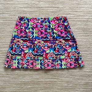 Tzu Tzu Skort | Skirt SPORT TIKI TIME Print SAMBA Pleated Hem Size Small